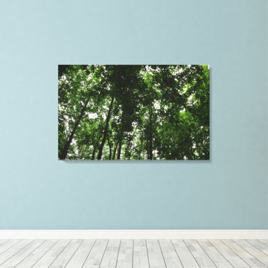 Woodland Canopy 01 Canvas Afdruk (Insitu (Houten vloer))