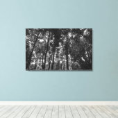 Woodland Canopy 02 BW Canvas Afdruk (Insitu (Houten vloer))