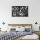 Woodland Canopy 02 BW Canvas Afdruk (Insitu (Slaapkamer))