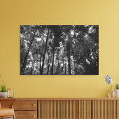 Woodland Canopy 02 BW Canvas Afdruk (Insitu (Woonkamer))