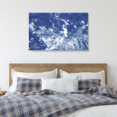 Woodland Canopy 02 - Cyanotype Effect Canvas Afdruk (Insitu (Slaapkamer))