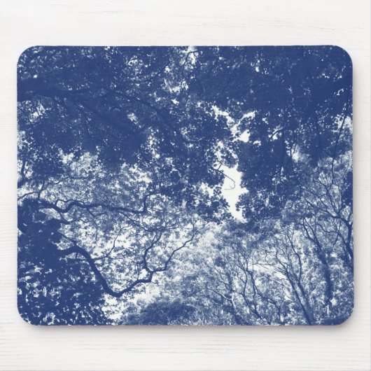 Woodland Canopy 02 - Cyanotype Effect Muismat (Voorkant)