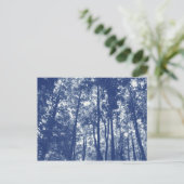 Woodland Canopy - Cyanotype Effect Briefkaart (Staand voorkant)