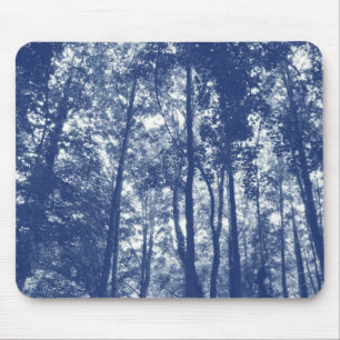 Woodland Canopy - Cyanotype Effect Muismat