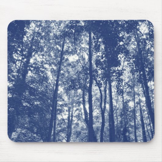 Woodland Canopy - Cyanotype Effect Muismat (Voorkant)