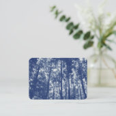 Woodland Canopy - Cyanotype Effect Visitekaartje (Staand voorkant)