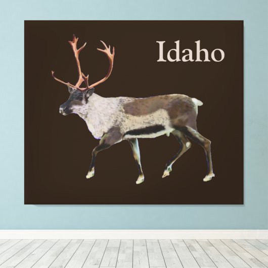 Woodland Cariou Canvas Afdruk (Insitu (Houten vloer))