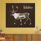 Woodland Cariou Canvas Afdruk (Insitu (Woonkamer))