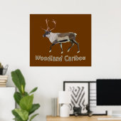 Woodland Cariou Poster (Thuiskantoor)