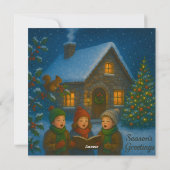 Woodland Carol Choir Feestdagenkaart (Achterkant)