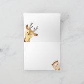 Woodland Chalkboard Baby shower dank u nota Bedankkaart (Binnen)