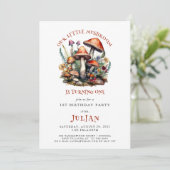 Woodland Champignons 1e verjaardag Kaart (Staand voorkant)