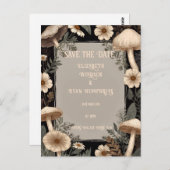 Woodland Charm: een botanische huwelijksuitnodigin Briefkaart (Voorkant / Achterkant)