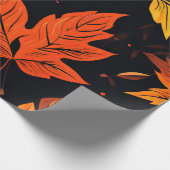 Woodland Charm: Herfstblad Collage Cadeaupapier (Hoek)