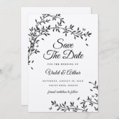 Woodland Charm Wedding Bewaar de datum Kaart (Voorkant / Achterkant)