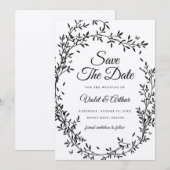 Woodland Charm Wedding Bewaar de datum Kaart (Voorkant / Achterkant)