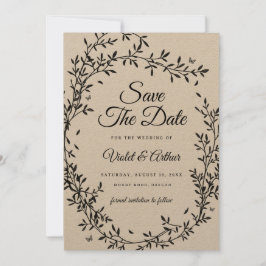 Woodland Charm Wedding Bewaar de datum Kaart