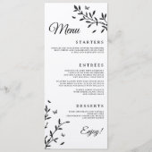 Woodland Charm Wedding Dinner Menu (Voorkant)