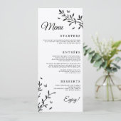 Woodland Charm Wedding Dinner Menu (Staand voorkant)