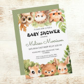 Woodland Charming Forest Vrienden Baby shower Kaart