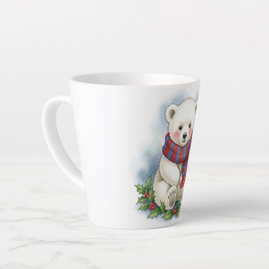 Woodland Christmas Bear Mug, Cute Holiday Fawn Cup Latte Mok (Linkerhoek)