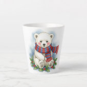 Woodland Christmas Bear Mug, Cute Holiday Fawn Cup Latte Mok (Voorkant)