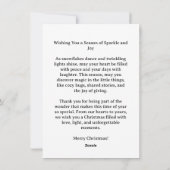 Woodland Christmas Cabin Card Feestdagenkaart (Achterkant)