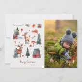 Woodland Christmas Photo Card Kaart (Voorkant)
