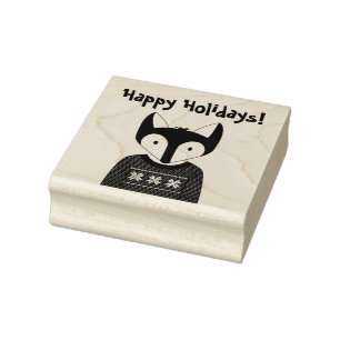 Woodland Christmas Rubber Stamp Rubberstempel
