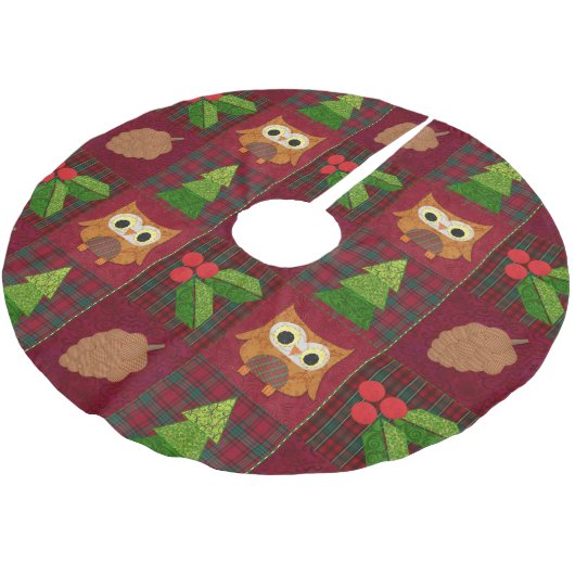 Woodland Christmas Tree Rok Kerstboom Rok (Gekanteld)