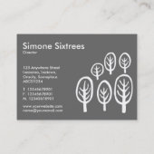 Woodland (Chubby) - White on Dark Green Visitekaartje (Achterkant)