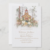 Woodland Church Forest Weduwen uitnodigingen (Voorkant)