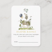 Woodland Circus Baby shower | Diaper Raffle Informatiekaartje (Voorkant)
