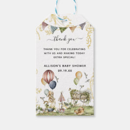 Woodland Circus | Baby shower Hartelijk dank Cadeaulabel