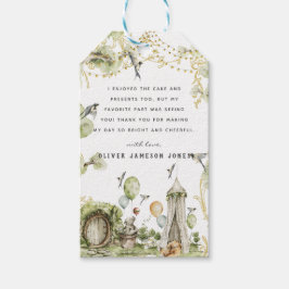 Woodland Circus | Verjaardagsfeestje Bedankt Cadeaulabel