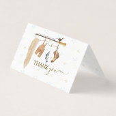 Woodland Clothesline Gevist Derby Baby Bedankt Kaart (Voorkant)