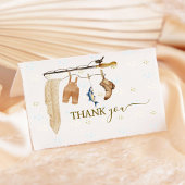Woodland Clothesline Gevist Derby Baby Bedankt Kaart