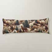 Woodland Comfort Faux Fur Lichaamskussen (Achterkant)