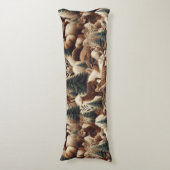 Woodland Comfort Faux Fur Lichaamskussen (Voorkant Verticaal)