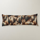 Woodland Comfort Faux Fur Lichaamskussen (Achterkant)