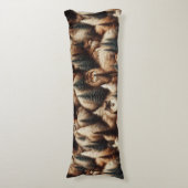 Woodland Comfort Faux Fur Lichaamskussen (Voorkant Verticaal)