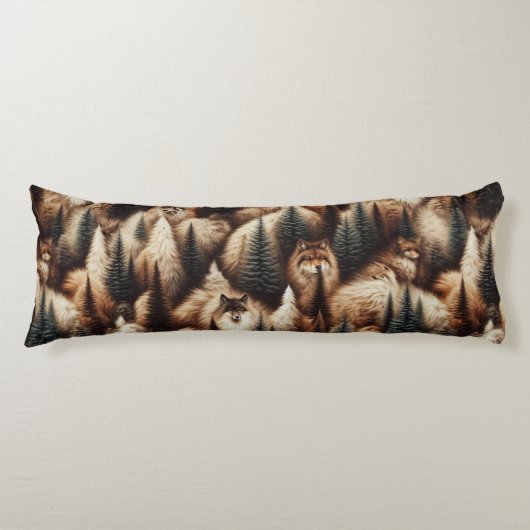 Woodland Comfort Faux Fur Lichaamskussen (Voorkant)