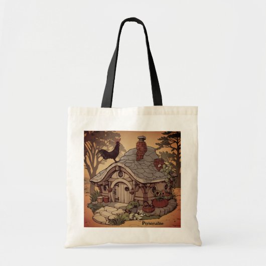  Woodland Cottage House Sunrise Haan Tote Bag (Voorkant)