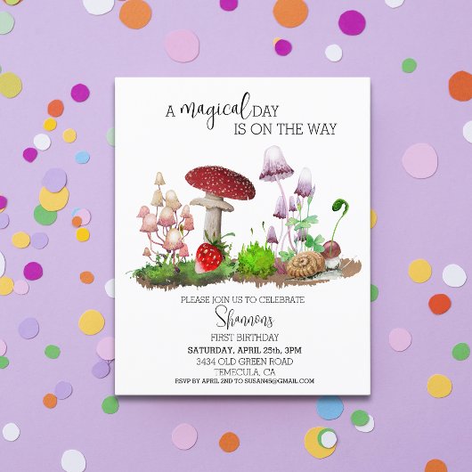 Woodland Cottagecore Waterverf Mushroom Fairytale