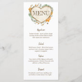 Woodland Cottcore Wooden Heart WeddenMenu Menu (Voorkant)