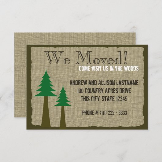 Woodland Country New Home Aankondiging (Voorkant / Achterkant)