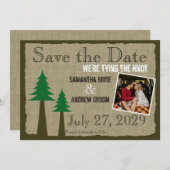 Woodland Country Save the Date (Voorkant / Achterkant)