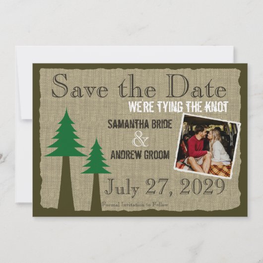Woodland Country Save the Date (Voorkant)