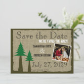 Woodland Country Save the Date (Staand voorkant)