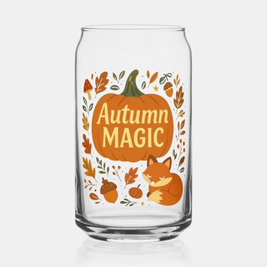 Woodland Cozy Vibes Mok Blikvorm Glas (Voorkant)